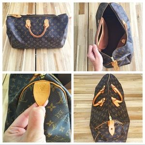 Louis Vuitton speedy 35 handbag travel size